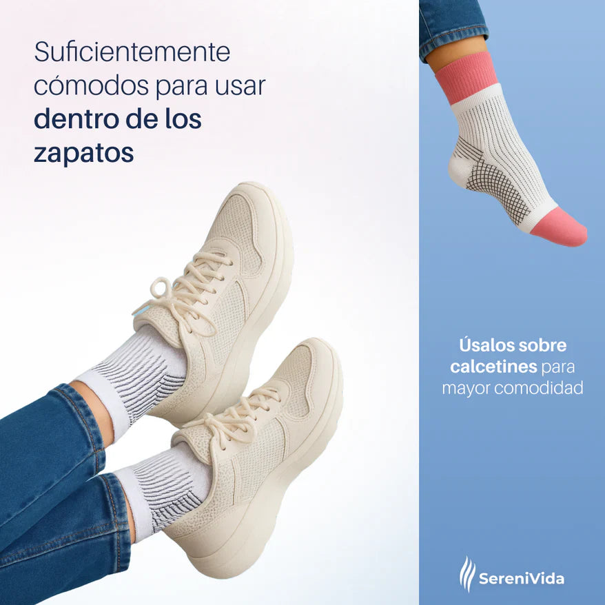 Medias De Compresión - Obtén Alivio Instantáneo De Pies Hinchados Y Adoloridos